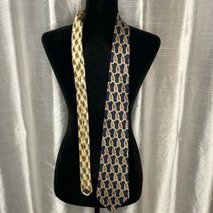 Tommy Hilfiger Italian Silk Navy Paisley Print USA Made Tie